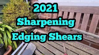 2021 How to sharpen edging shears