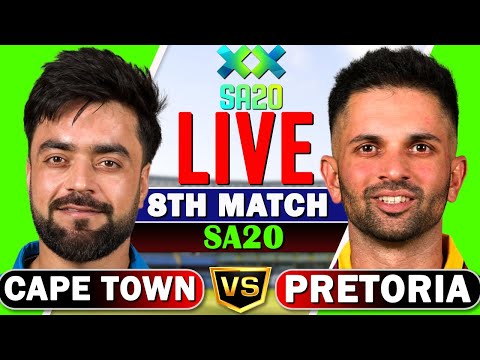 SA20 Live – MI Cape Town vs Pretoria Capitals Live, 8th T20 | sa20 live match today | sa t20 live
