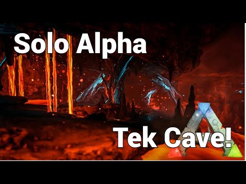 Solo Alpha Tek Cave! ARK Survival Evolved!