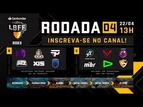LBFF 2023 RODADA 04 - GRUPOS B E C | FREE FIRE ESPORTS BRASIL