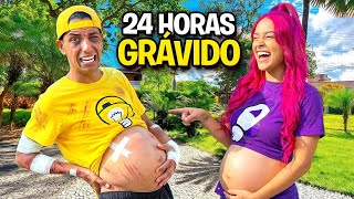 FIQUEI GRAVIDO JUNTO COM MINHA CUNHADA POR 24 HORAS *Aguentei ? 