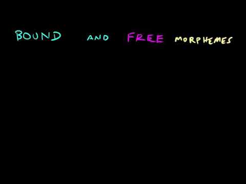 Free Morphemes  and bound  morphemes