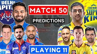 IPL 2021 - CSK VS DC PLAYING 11 | CSK VS DC IPL 2021 MATCH 50 | PITCH REPORT, TOSS & WINNERS