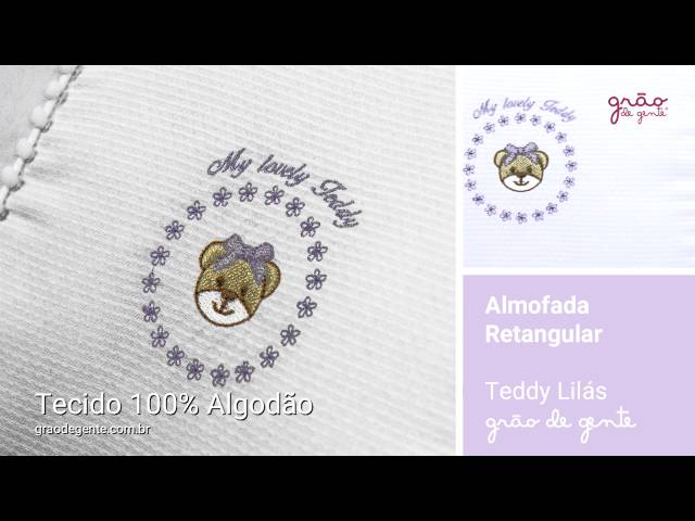 Almofada Retangular Teddy Lilás | Ref: 51248