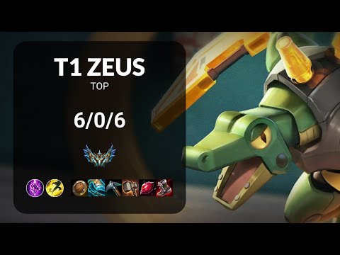 T1 Zeus Renekton vs Gnar TOP - KR  Patch 14.16