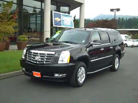 SOLD-2007 Cadillac Escalade ESV AWD Black Enumclaw, Seattle, Puyallup, Tacoma, Auburn, WA - V1933