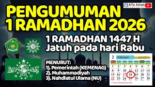 🔴 WHEN IS RAMADAN 1, 2026? Here's the Official Schedule from Muhammadiyah, the Government, and Na...