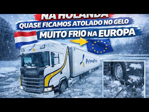 We almost got stuck in the snow, it was very cold in Europe (spring).