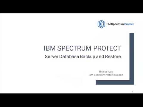 Spectrum Protect DB Backup & Restore