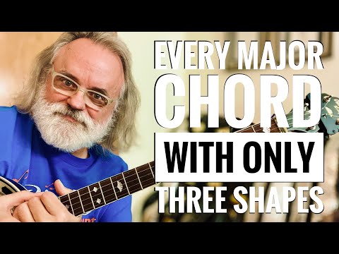 Learn Every MAJOR Chord with only Three Shapes! - #Banjo 