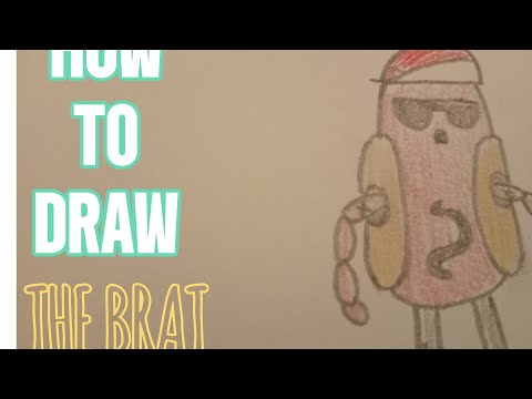 How to draw "The Brat" fortnite easy drawing tutorial
