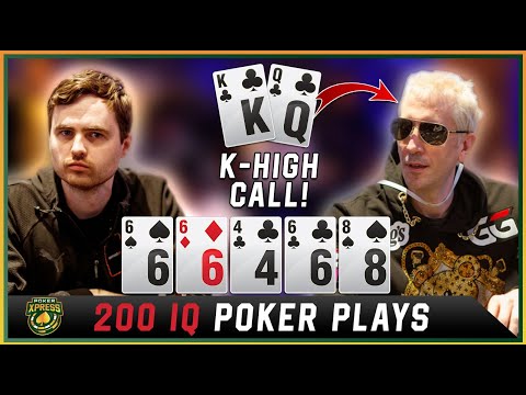 AMAZING 200 IQ POKER PLAYS! A collection of BRILLIANT poker decisions
