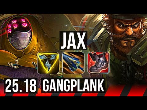 JAX vs GANGPLANK (TOP) | 7/0/1, Godlike | KR Grandmaster | 25.18