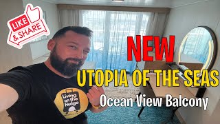 Utopia Of The SEAS Cruise Ship | Balcony Ocean View 9649 | Full Room tour