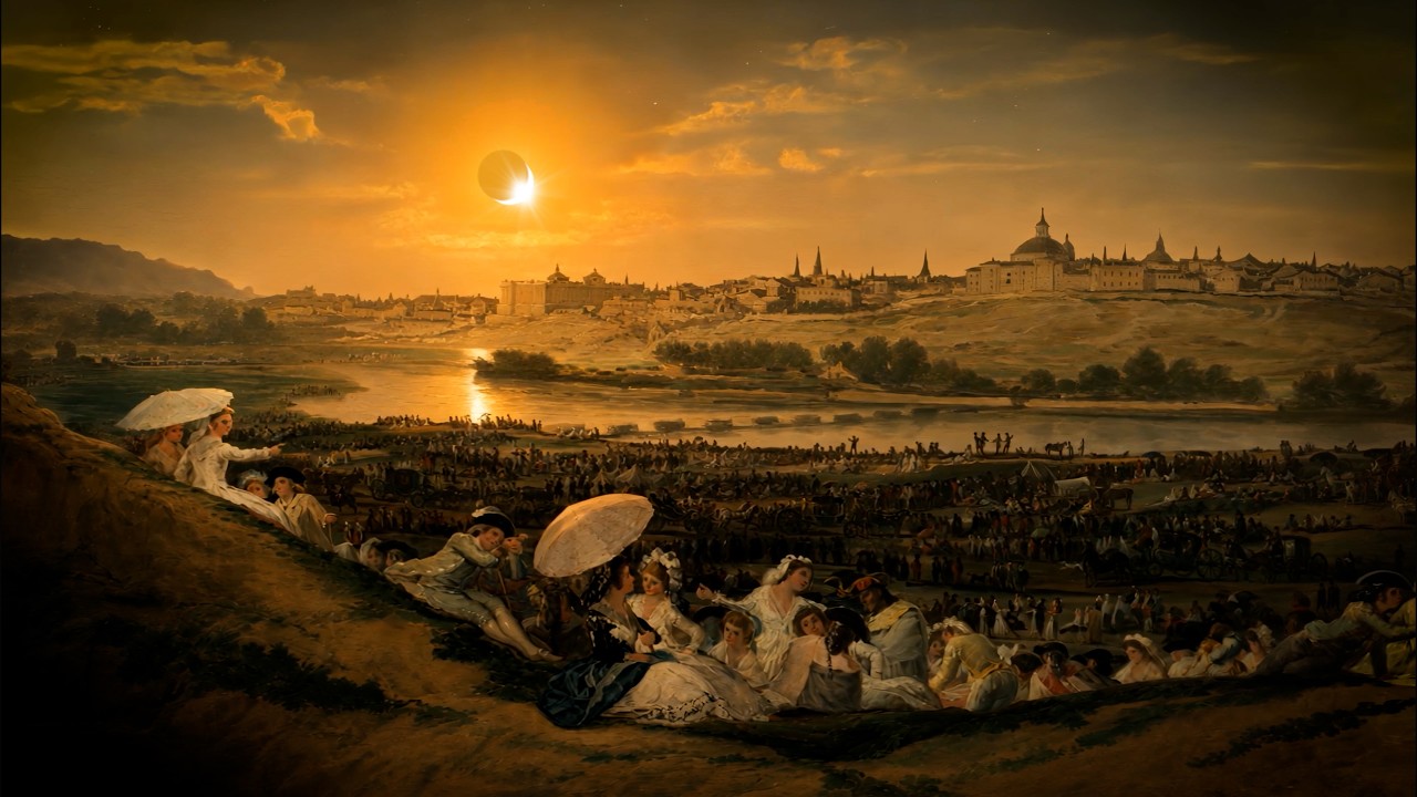 El Prado a la luz del eclipse
