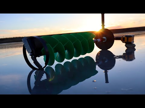 New Drill Ice Auger SHREDS Ice DEERFAMY