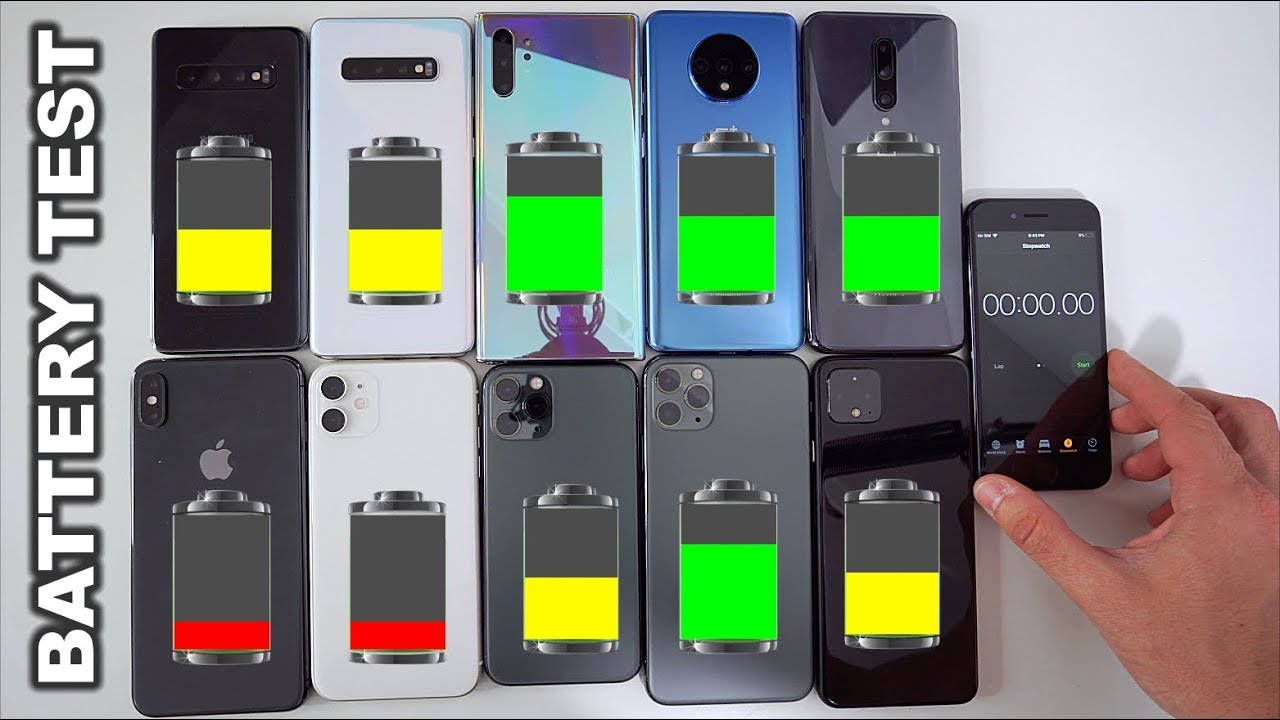 The 2019 ULTIMATE Battery Drain Test Comparison - Top 10 Phones