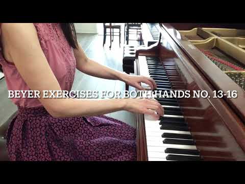 Exercises for Both Hands No. 13-16 Beyer Elementary instruction Book For The Pianoforte Op. 101