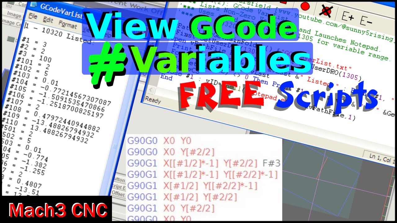 Mach3 | Generate a GCode Variable List | See ALL Current Values