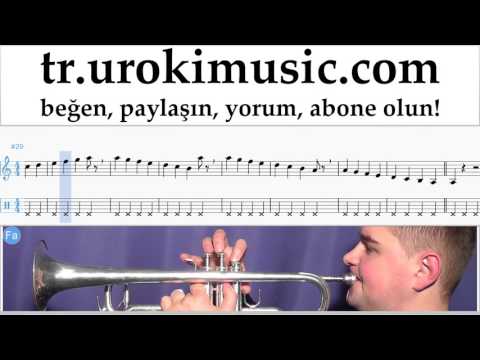 Trompet dersleri Mission Impossible - Theme Notalar Eğitim Bölüm#1 um-i723