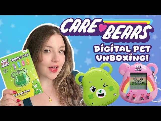 Vídeo relacionado con Care Bears Digital Pet - Funshine Bear Cyber Pet con características de cuidado, pantalla de 1.4 pulgadas, mascotas virtuales interactivas de mano para niños, juguete electrónico coleccionable