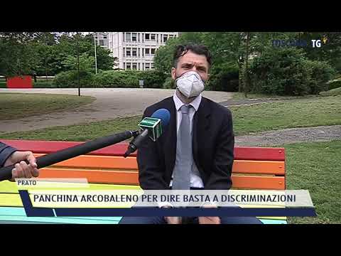 2021-05-17 PRATO - PANCHINA ARCOBALENO PER DIRE BASTA A DISCRIMINAZIONI