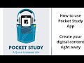 How to use Pocket Study App - Pocket Study Demo