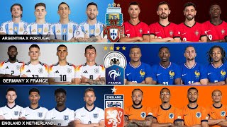 Argentina & Portugal vs France & Germany vs England & Netherlands - Ultimate Football Comparison⚽💪