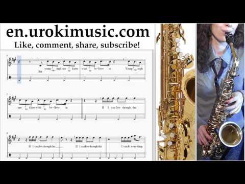 Saxophone lessons (Alto) Fall Out Boy - Champion Sheet Music Tutorial Part#2 um-i352