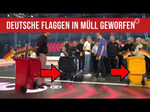 WAHNSINN: Deutschland-Flaggen in den MÜLL GEWORFEN bei ARD-LIVE SHOW?
