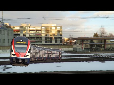 Zug Mitfahrt  Pfaeffikon SZ - Zurich HB, Wetzikon ZH - Uster , Train ride, Viagem de trem