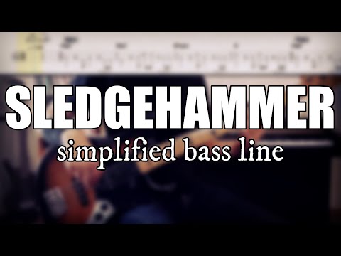 Sledgehammer - Peter Gabriel | Simplified bass line with tabs #17