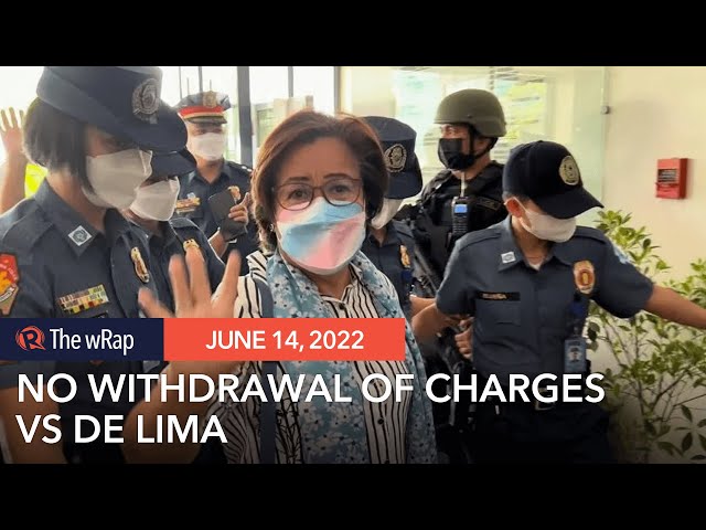 DOJ under Guevarra will not withdraw charges vs De Lima