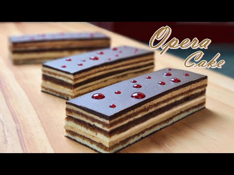 Wie man Schokoladenkaffeekuchen / Opernkuchenrezept / Mokka-Kuchen macht
