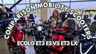 ECOLO ET3 ES VS ET3 LX COMPARISON MOBILITY SCOOTERS