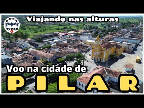 Passeio aéreo pela cidade de Pilar no estado da Paraíba