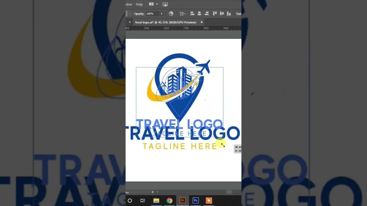 Travel logo #shorts #illustrator