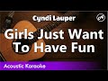 Cyndi Lauper - Girls Just Want To Have Fun (SLOW karaoke acoustic)