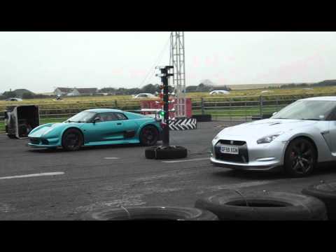 Nissan GTR vs Noble M12 GTO @ Crail Raceway August 2012