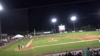 preview picture of video '20140808203513 Brockton Rox vs Old Orchard Beach Raging Tide at Campanelli Stadium'