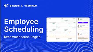 Employee shift scheduling API | Timefold recommendation engine x Bryntum UI