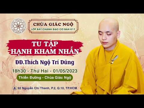 Tu tập hạnh kham nhẫn - Thầy Trí Dũng giảng