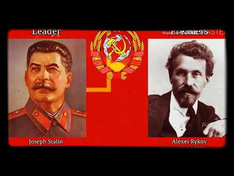 All leader and presidents of Soviet Union  with the National anthem of Soviet Union