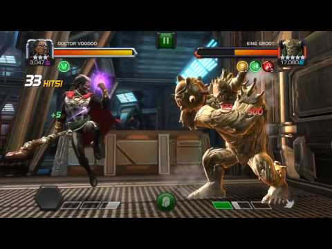 3 star Doctor Voodoo vs King Groot Master EQ