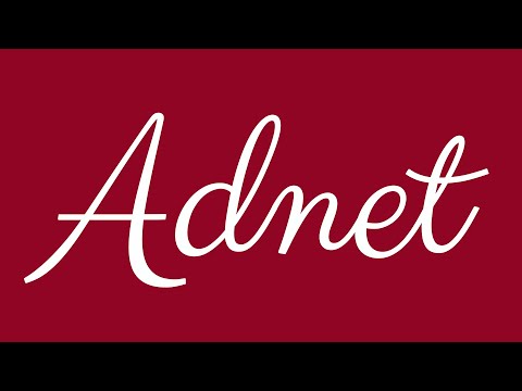 Learn how to Sign the Name Adnet Stylishly in Cursive Writing