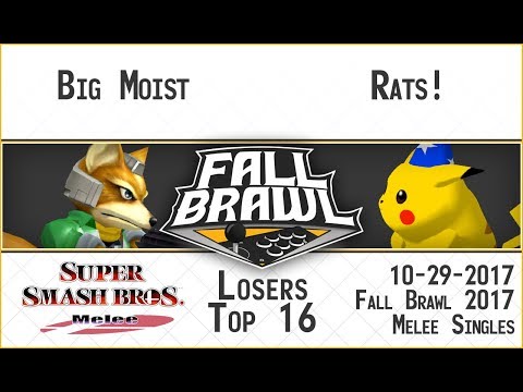 Fall Brawl 2017: Big Moist (Fox) vs. Rats! (Pikachu) - SSBM Singles Losers Top 16