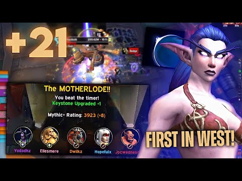 FIRST IN THE WEST! +21 Motherlode | R1 Balance Druid (3924io)