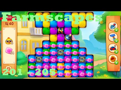Farmscapes Level 201 - 205 HD Gameplay Walkthrough |  3 - match game | android | ios | pc | app