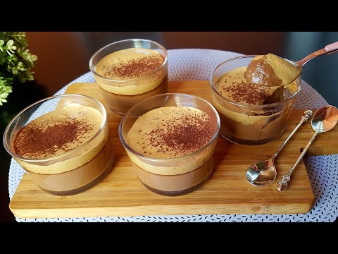 Wenn Sie etwas Milch und Nescafé haben! Bereiten Sie dieses wunderbare Dessert zu. Ohne Gelatine. Oh