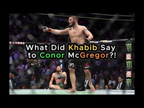 Everything Khabib said to Conor McGregor inside the octagon in 2 mins